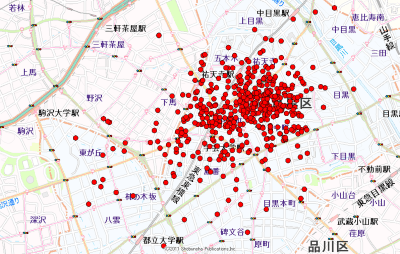 顧客データ分析:地図にマッピングして可視化